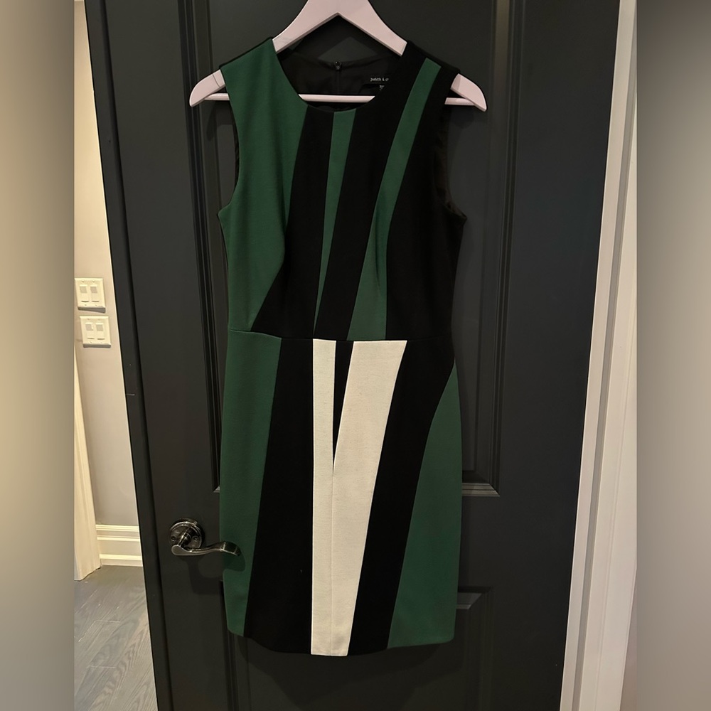 Elegant Green and Black Dress